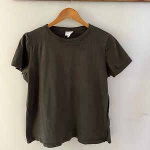Boob Design “The Shirt” t-shirt with nursing panel (olive green), size small
